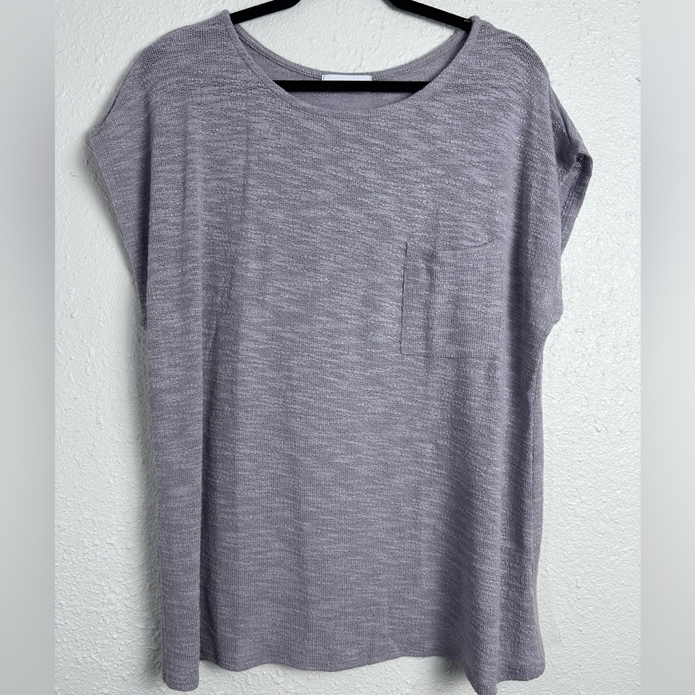 Gilli Heather‎ Gray Short Sleeve Top Size XXL